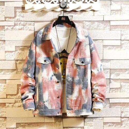 Mens Bomber Jackets Pop Nice Men Pink Camouflage Jeans Jacket Men Hip Hop Vintage Denim Jacket Coat Streetwear Chaqueta Hombre