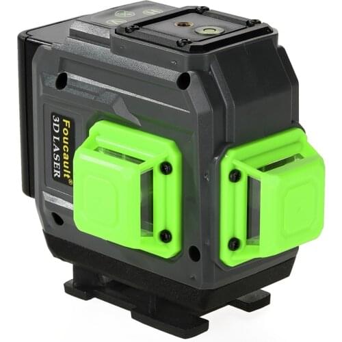 Laser Level 3D 12 Lines 360 Green Laser Level Remote Smart APP Bluetooth Voice Control Horizontal Vertical Automatic Leveling