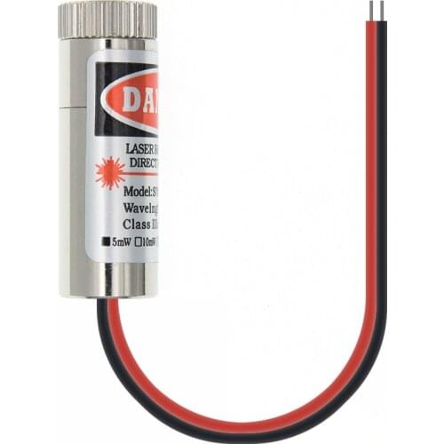 10pcs 650nm 5mW Red Cross Laser Module Head Glass Lens Focusable Industrial Class