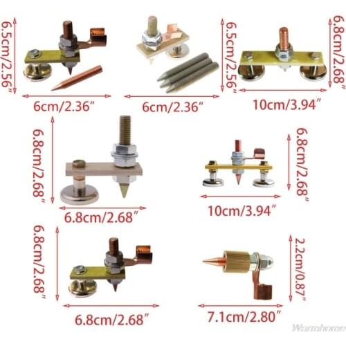 Strong Magnetic Ground Clamp Connector with Conductive Rod Stud for Welding Machine Auto Bodywork Repair Tools N19 20 Dropship