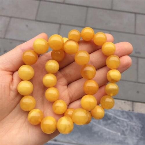 Wholesale 2pcs/lot Natural old Amber Bracelet 12mm+ Certificated Amber Supplier Prayer For Men&Women Fine Jewelry