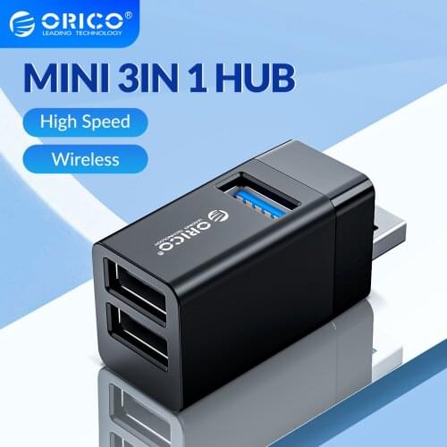 ORICO USB 3.0 Mini Hub USB 2.0 Splitter High Speed Expanded 3-port USB for desktop Laptop Free drive