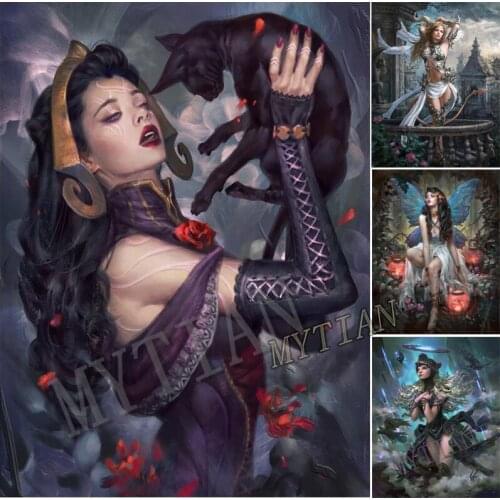 Full square/round 5D DIY diamond painting Fantasy beauty Girls fairy Embroidery Pattern Cross stitch kit mosaic home decor gifts