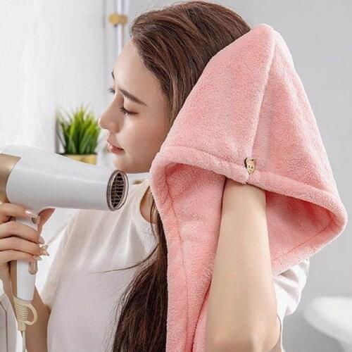 Microfiber Hair Drying Towel Fast Drying Dryer Bath Wrap Hat Supe Absorption Turban For Girl Women