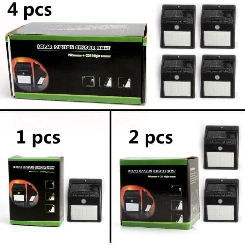 PIR Motion Sensor LED Solar Light Outdoors Garden Stair Pathway Yard Security Solar Lamp Waterproof Wall Light