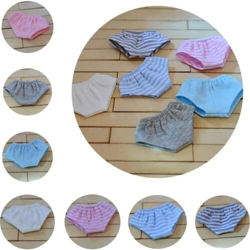 8 Color Dolls Stripe Underwear Briefs for Blyth Doll Clothes Underpant Knickers Accessories (fit Blyth,Momoko,Barbies,1/6 doll)