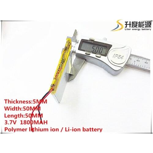 10pcs [SD] 3.7V,1800mAH,[505050] Polymer lithium ion / Li-ion battery for TOY,POWER BANK,GPS,mp3,mp4,cell phone,speake