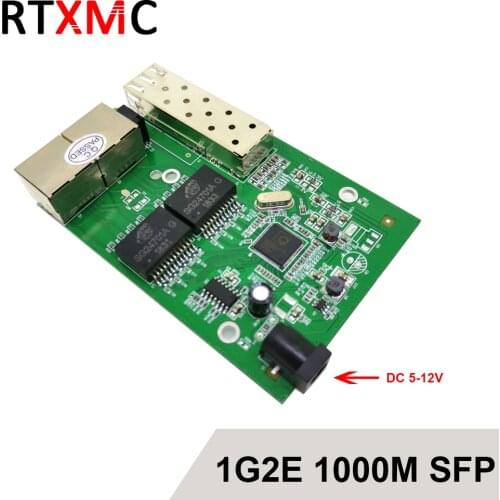 1SFP2RJ45 Fiber Media Converter to RJ45 Gigabit Media Converter 10/100/1000M Ethernet Converter Transceiver fiber optical switch