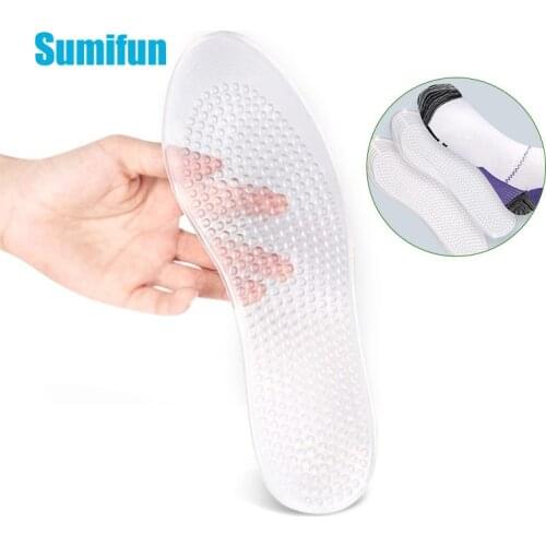 2pcs/1pair Silicone Gel Soft Sport Shoe Insoles Massaging Insole Orthopedic Foot Care For Feet Shoes Sole Shock Absorption Pads