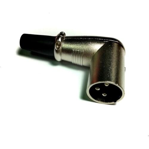 2pcs XLR 3-Pin Male Plug Right Angle Microphone Plug connector