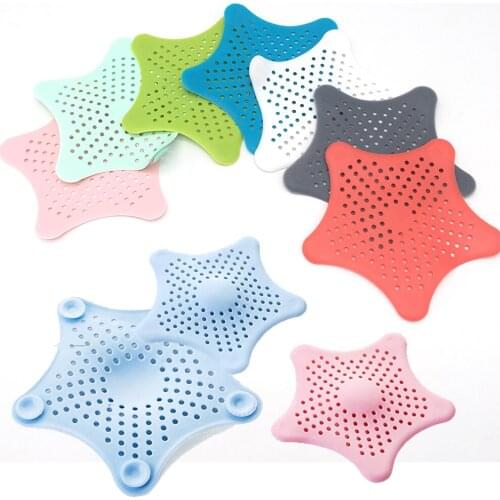Kitchen Utensils Accessories Star Outlet Drain Cover Basin Sink Filter Shower Hair Extension Plug Multicolor Optional