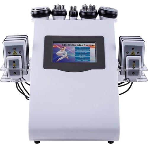 Fast Shipping 40K 6 In 1 Ultrasound Liposuction Weight Loss Radio Frequency Instrument Body Slimming Cavitation Tool (USA Stock)