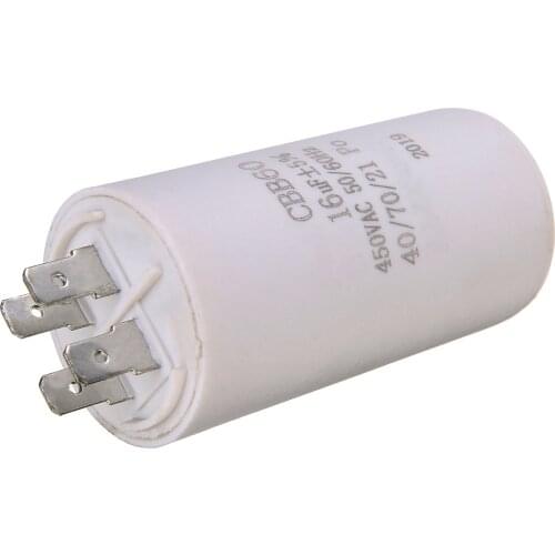 CBB60 450V 16uF Motor Starting Capacitor For Washing Machines Motor Starting Stable Polypropylene Film Capacitor