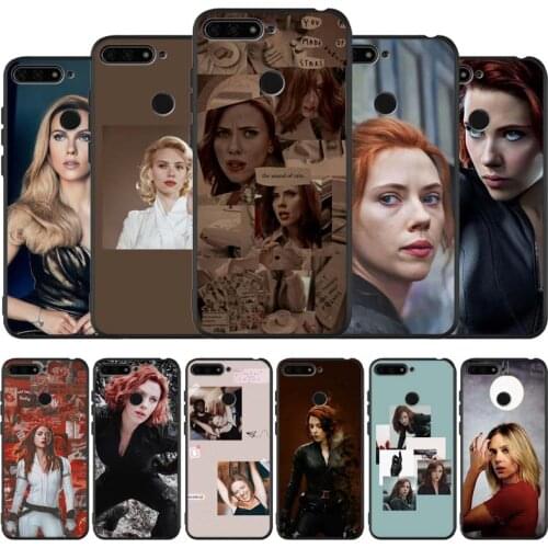 Scarlett Johansson black Silicone Phone Case For honor 30 20 Pro 8 8X 9 10 20 Lite Mate 10 20 30 Lite Pro cover