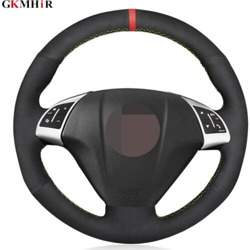 DIY Black Suede Steering Wheel Cover For Fiat Grande Punto Bravo Linea 2007-2019 Qubo Doblo Opel Combo Vauxhall Combo 2012-2017