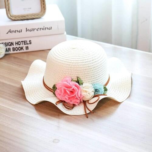 Kids Hat Summer Baby Flower Breathable Hat Straw Sun Hat Boy Girls Hats