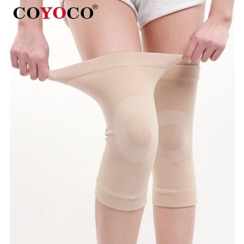 1 Pcs High Elastic Sport Knee Warm Support COYOCO Pressure Reducing Ring Kneepads Summer Air Conditioning Room Thin Pad Brown