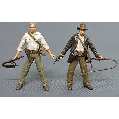 1Pcs 10CM Cartoon Anime Indiana Jones Action Figures Limbs Movable Fine Collection Model Kids Toys PVC Toy Ornaments