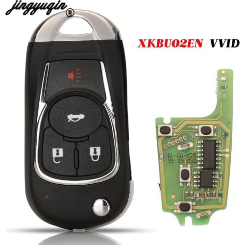 Jingyuqin 4 Buttons Xhorse XKBU02EN Wire Flip Universal Remote Key For VVDI VVDI2 Key Tool English Version For Buick Style