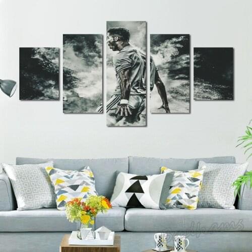 Badhams 5 Pieces Canvas Painting European Style Waterproof Ink Frameless Painting Roaring Man Picture Decoration Poster