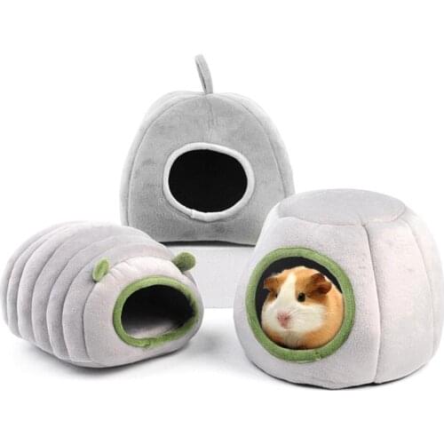 Creative Warm Hamster Bed Pet Semi Close House Nest For Hamster Hedgehog Rabbits Dutch Rats Small Animal Supplies Accessories