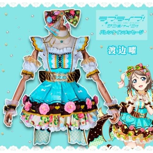 Love Live! Anime Sunshine!! Aqours Watanabe You Chocolate Valentines Day Third Version Uniforms Halloween Free Shipping 2019