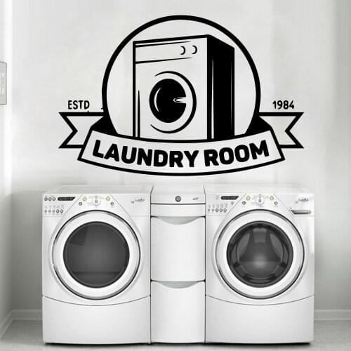 Cartoon laundry room Wall Art Decal Wall Stickers Pvc Material For Kids Rooms Decoration Vinyl Decals