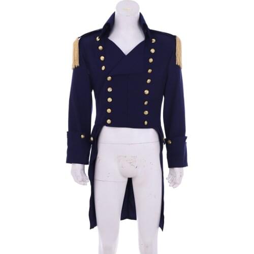 18th Century Mens Royal Military Jacket Costume Colonial Tuxedo Hamilton Coat George Washington Kings wool Jacket