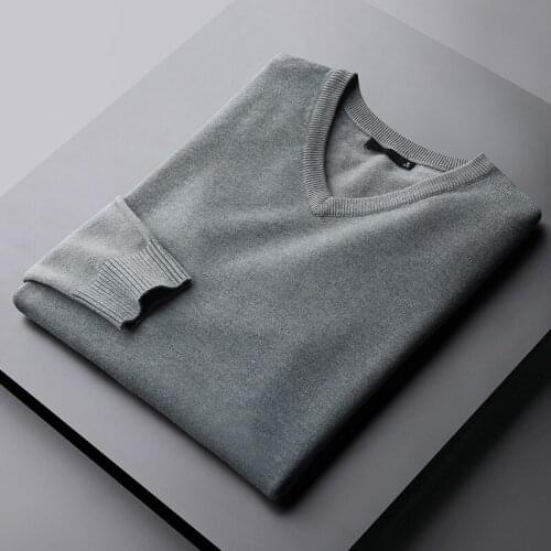 Classic Autumn Winter Male Sweaters Luxury V Collar Solid Color Casual Mens Sweaters Fashion Fit Man Sweaters Size 4XL