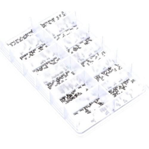 Stainless Steel Assorted 12 Size for Eyeglass Glasses Watch Screw Repair Set