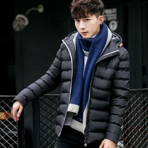 ZA1464 2020 autumn winter new mens coat fashion youth slim hooded thick keep warm cotton-padded jacket Cheap wholesale