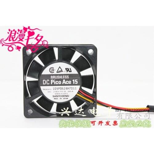 New original 109P0624H7D11 24V 0.06A 6015 6cm inverter cooling fan