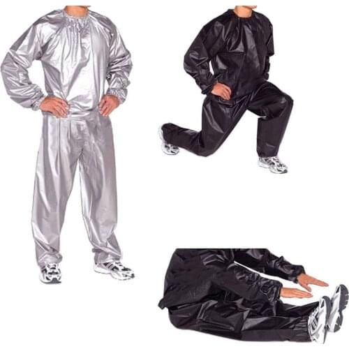 Wholesale Unisex Sweat Sauna Exercise Gym Fitness Weight Loss Suit Top Pants Clothes Set Fitness Equipment Accessories