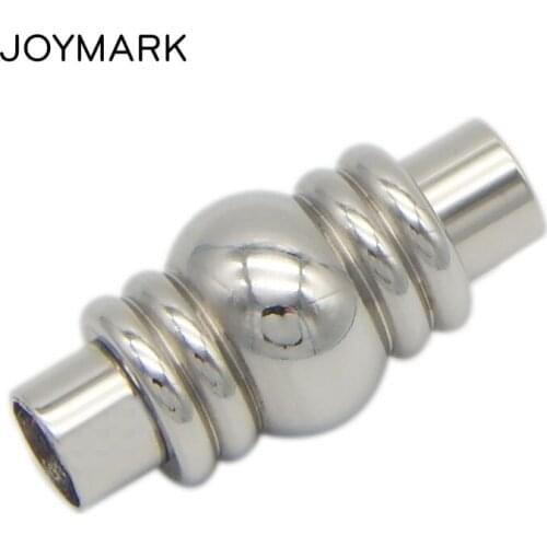 2mm-8mm Hole 7 Sizes Barrel Shape Stainless Steel Magnetic Clasps For DIY Round Leather Cord Bracelets Necklaces BXGC-123