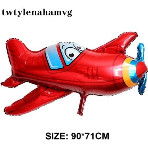Boy gift Tank bus Fire Truck TRAIN Decoration cartoon car foil balloons red airplane Astronaut balloon Happy Birthday Party