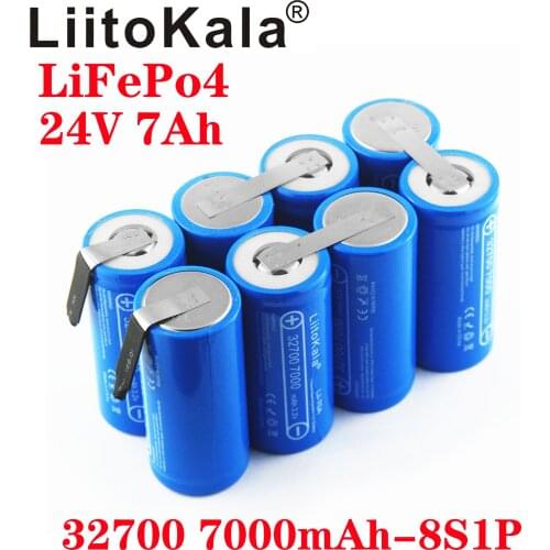 LiitoKala 24V 7Ah 14ah 21ah 32700 7000mAh lii-70A LiFePO4 Battery 35A Continuous Discharge Maximum 55A High power battery DIY