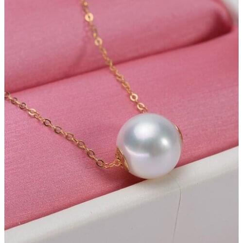 Akoya pearl pendant S925 female silver K Lu Tong Jinlu clavicle Pearl Necklace Chain