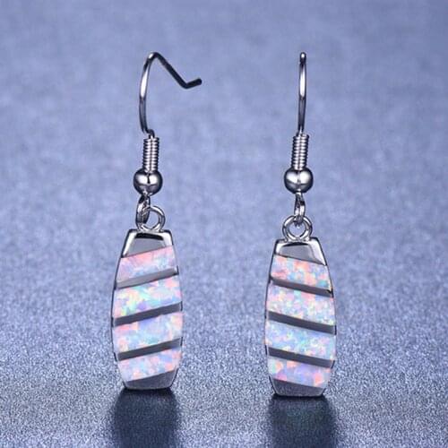 Women Earrings Bohemian Inlaid Opal Drop Fashion Ear Stud Wedding Party Gift Birthday Christmas Girl Jewelry