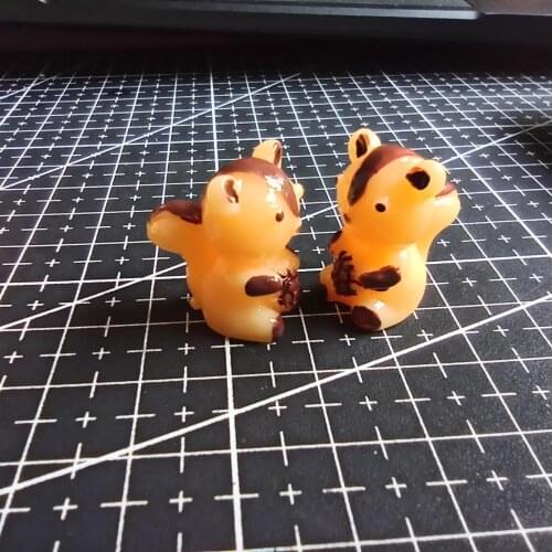 1pcs/lot resin Simulated animal brown squirrel 22mm Cabochons Jewelry Phone Hairpin Headwear DIY