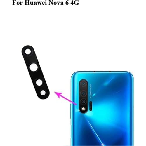1PC High quality For Huawei Nova 6 4G Back Rear Camera Glass Lens test good For Huawei Nova 6 Nova6 4G Replacement Parts