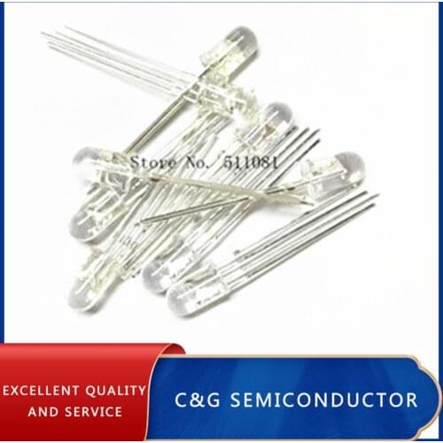 10PCS 5mm RGB Ultra Bright led Common Cathode 3.1-3.3V red, green, blue three color four feet seven li ghts