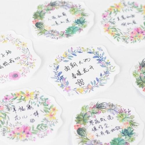 2pcs South Korea creative stationery wreath post a note notepad N times Japan note paper