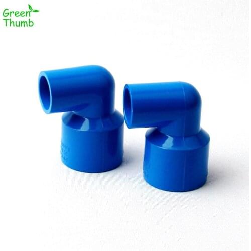20pcs Blue PVC 20*32 mm Inner Reduced Diameter Elbow Connector Fittings Pipe Adapter Water Supply for Garden Irrigation System
