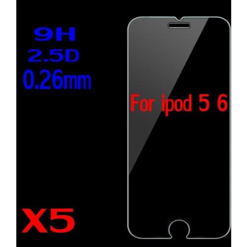 5pcs NEW 0.26MM 9H Premium Tempered Glass For Apple iPod Touch 5 6 Screen Protector Film For iPod 5 6 GEN Ultra Clear Protective