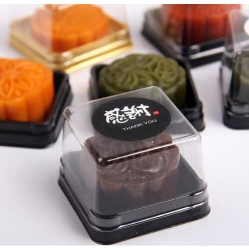 50 Pcs Mini Square Moon Cake Container Wedding Party Favor Boxes 100g Mooncake cake/Dessert box