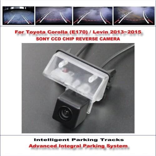 Car Backup Rear Reverse Camera For Toyota Corolla (E170)/Levin 2013-2015 HD Intelligent Parking Tracks CAM