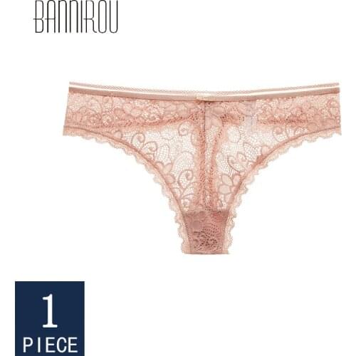 BANNIROU 1Pcs Sexy Lingerie Underwear For Woman 2021 New Lady Lace T-back For Woman Panties Female Thongs Wholesale Dropshipping