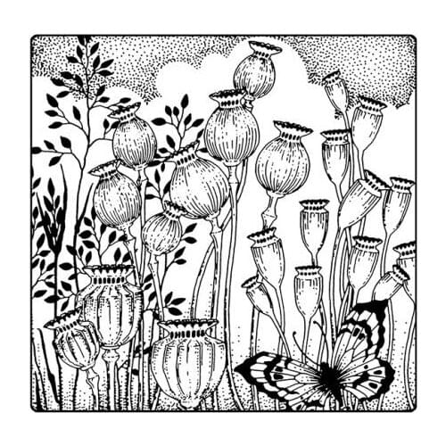 Flower background Clear Stamp/Seal for DIY scrapbooking/photo album Decorative clear stamp sheets A1903