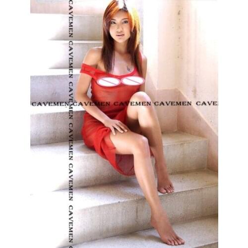 Ninety-nine cm long nightdress perspective *1122* Teddy Bikini Boxer Triangle Pajamas Suit Middle trousers Free Shipping