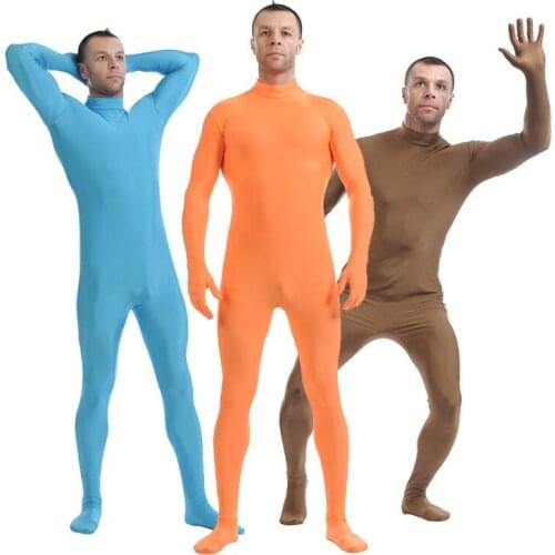 Full Body Zentai Suit Costume For Halloween Men Tight Jumpsuits Spandex Bodysuit Cosplay Costumes One Piece Catsuit Plus Size